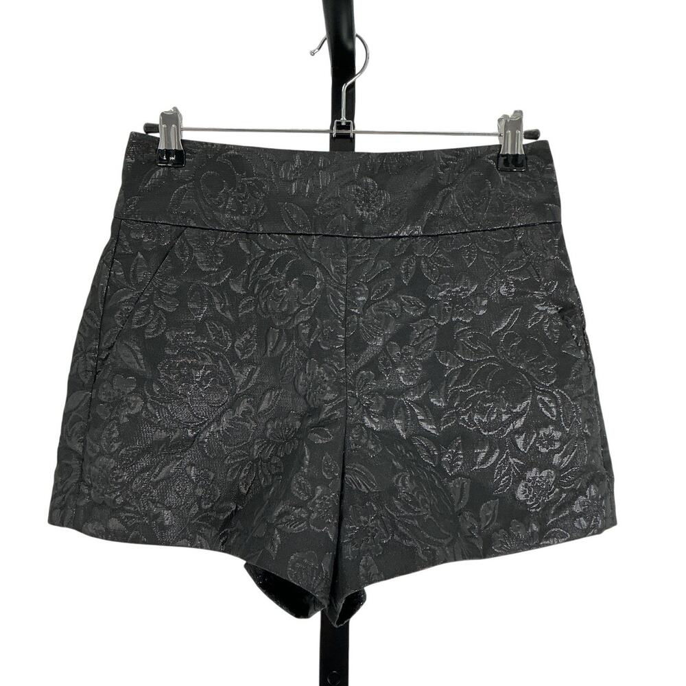 Olivia Jacquard Black Donald Shorts Size 2 - Picture 2 of 4